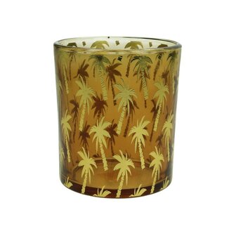 Theelicht palmtree goud