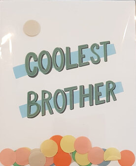 Confetti Card coolest brother - TheGiftLabel