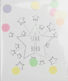 Confetti Card a star is born- TheGiftLabel