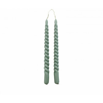 Swirl dinerkaars dusty green (2 pc)