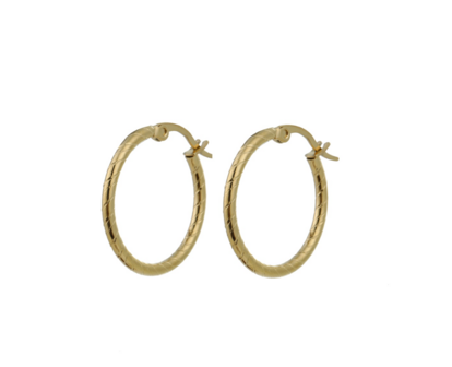 Oorbellen E0849-2 Roped hoop klein goud - Day&amp;Eve