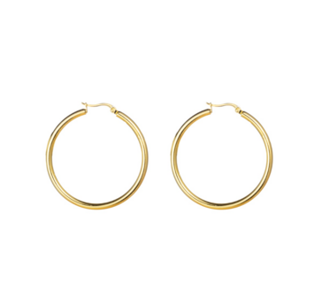 Oorbellen E1307-50-2 Basic hoops groot goud - Day&amp;Eve 