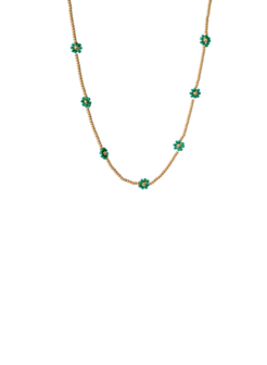 Ketting N2342-6 seven flowers sage goud - Day&amp;Eve 