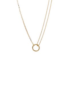 Ketting N2786-2 twisted circle goud - Day&amp;Eve 