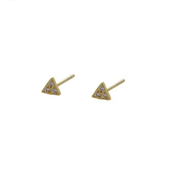 Oorbellen E0775-2 little triangle sparkle goud - Day&amp;Eve 