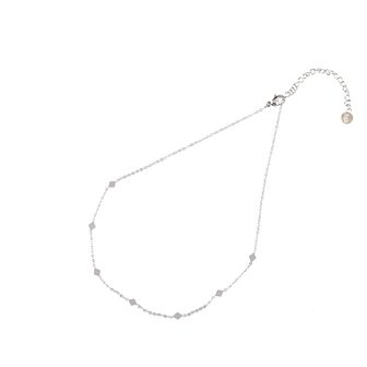 Ketting TN0481-1 ruitje tiny  zilver - Day&amp;Eve 