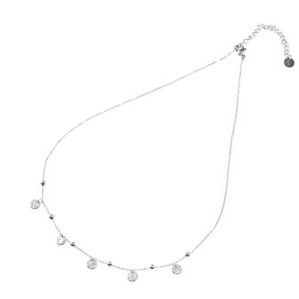 Ketting N3201-1 balls + petals zilver - Day&amp;Eve 