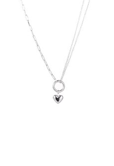 Ketting N3357-1 big big heart zilver - Day&amp;Eve