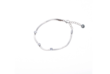 Armband B2780-1 shiny stone zilver - Day&amp;Eve 