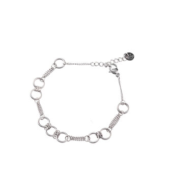 Armband B3205-1 big rings zilver - Day&amp;Eve 