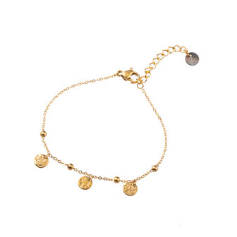 Armband B3201-2 coins goud - Day&amp;Eve 