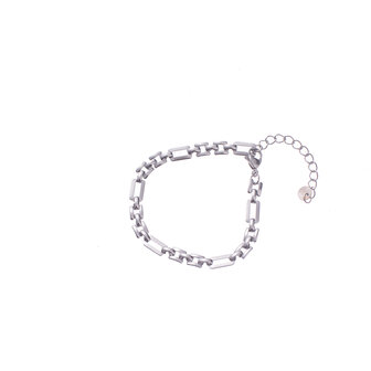 Armband B3248-1 platte schakel zilver - Day&amp;Eve 