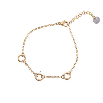 Armband B3282-2 open rings goud - Day&amp;Eve