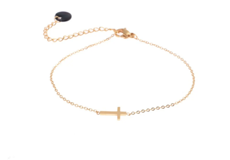 Armband B8807-2 cross goud - Day&amp;Eve 