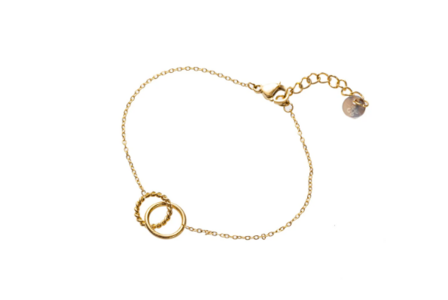 Armband B2742-2 double hoop goud - Day&amp;Eve