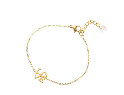 Armband B2843-2 LOVE goud - Day&amp;Eve 