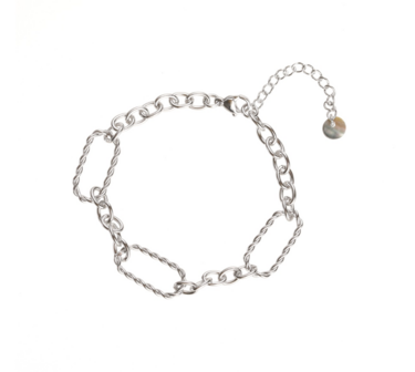 Armband B1709-1 combi chain zilver - Day&amp;Eve