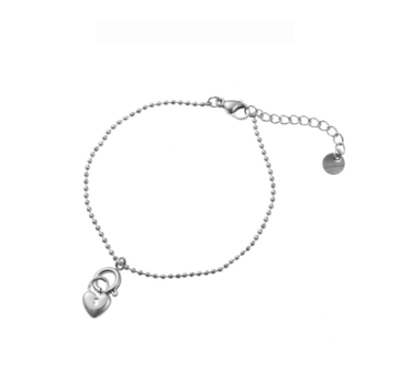 Armband B1740-1 heart zilver - Day&amp;Eve 