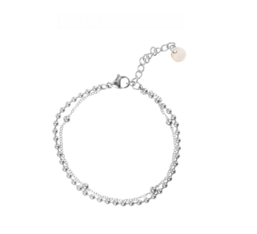 Armband B2294-1 double bracelet zilver - Day&amp;Eve