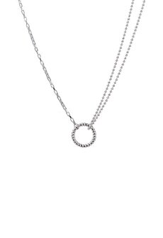 Ketting N2786-1 twisted circle zilver - Day&amp;Eve