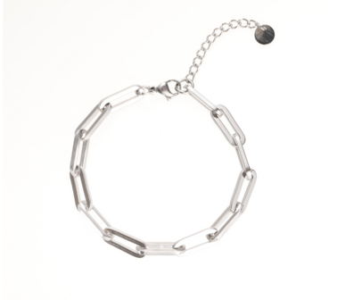 Armband B1861-1 chain link zilver - Day&amp;Eve