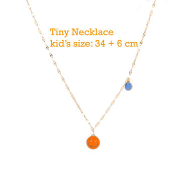 Ketting TN3240-2 2 smiley charms goud - Day&amp;Eve