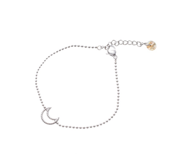 Armband TB2789-1 tiny bracelet open moon zilver - Day&amp;Eve