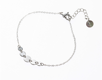 Armband TB2844-1 tiny bracelet 5 petals zilver - Day&amp;Eve 