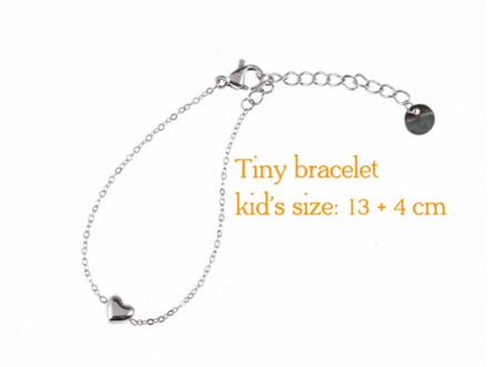 Armband TB8814-1 tiny bracelet heart zilver - Day&amp;Eve