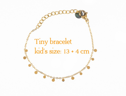 Armband TB9310-2 tiny bracelet mini dots goud - Day&amp;Eve 