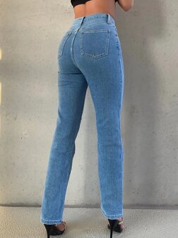 Straight leg jeans smile stretch