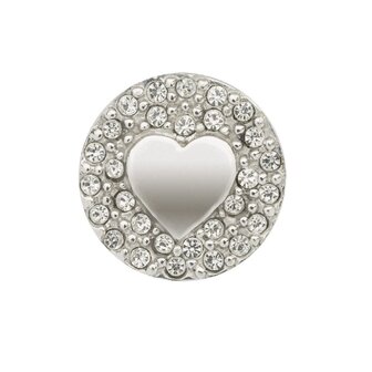 Bedel crystal heart (zilver/goud) - Imotionals