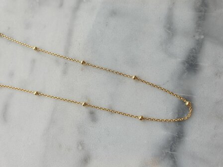 Ketting Bolletjes goud (div. lengtes) - Imotionals