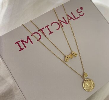 Bedel 10 hartje love (zilver/goud) - Imotionals