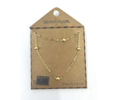 Ketting N3493-2 basic balls tbv initalen goud - Day&amp;Eve 