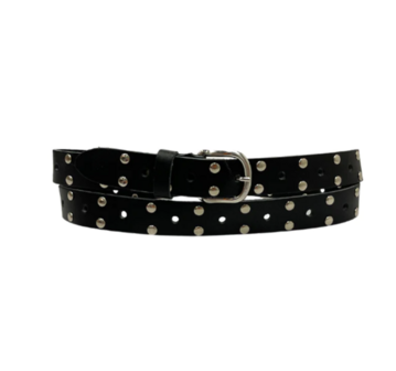 Riem leer studs zilver - Pinned by K