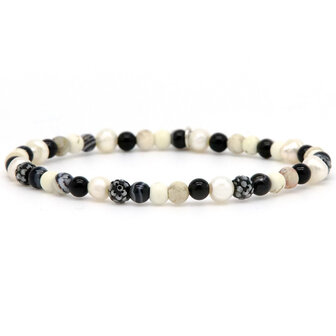 Armband Spiral Lucille black crystal XXS - Karma