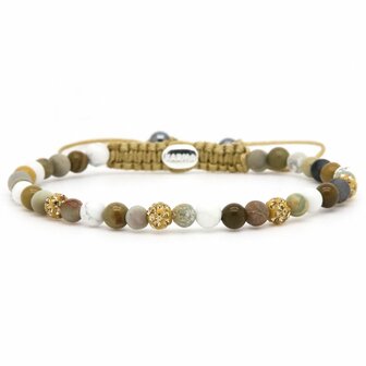 Armband Spiral Milli gold crystal XXS - Karma