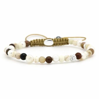 Armband Spiral Freedom white crystal XXS - Karma