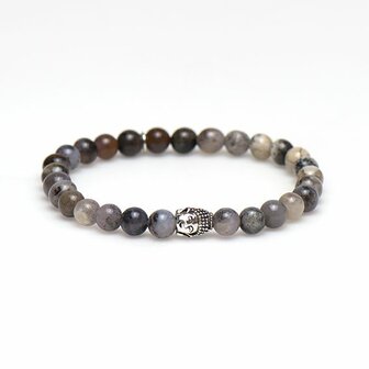 Armband Bead Lavender Buddha 6mm/20cm - Karma Him