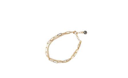 Armband B1251-2 double chain goud - Day&amp;Eve