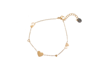 Armband B2227-2 hearts goud - Day&amp;Eve 