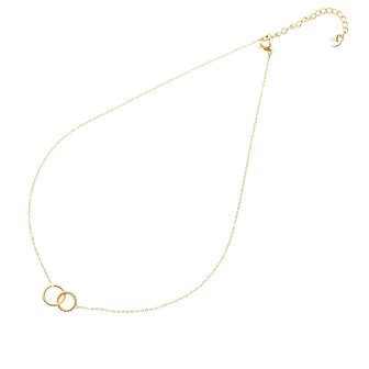 Ketting N2742-2 double hoop goud - Day&amp;Eve 