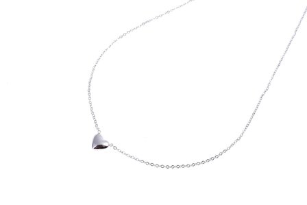 Ketting N8829-1 full heart zilver - Day&amp;Eve 