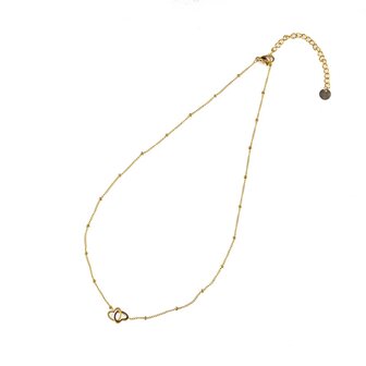 Ketting N1327-2 double heart goud - Day&amp;Eve 