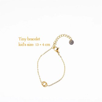 Armband TB8813-2 tiny bracelet double circkel small goud - Day&amp;Eve 