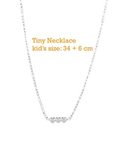 Ketting TN3207-1 3 small hearts zilver - Day&amp;Eve