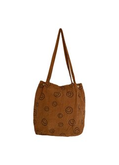 Smiley tas cognac - ByStaer