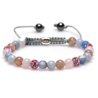 Armband Spiral pink peacefull pink crystal XS - Karma