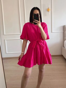 Jurk Ruffle roze